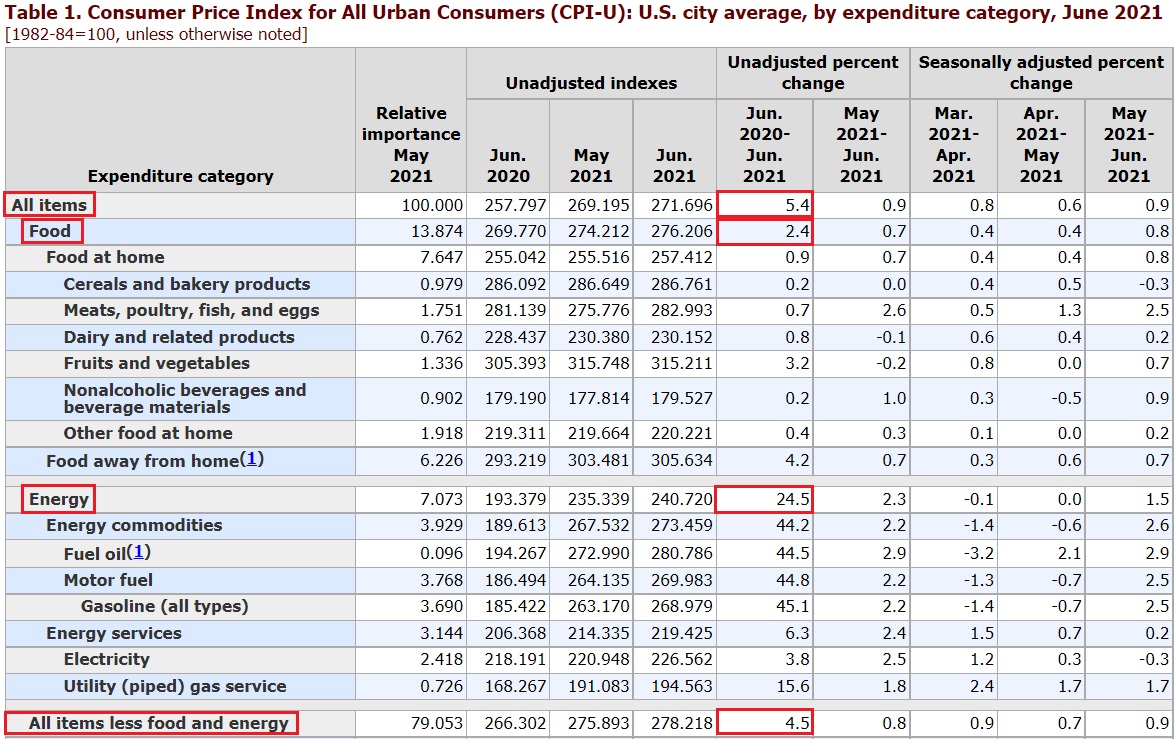 美國6月CPI年增率5.4%，各項成本上升逐漸反映給消費者︱理財鴿